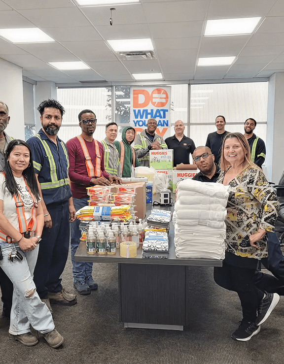 A group of Simpson Strong-Tie employees participating in Do What You Can Do Day