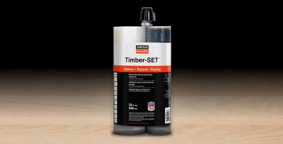 Simpson Strong-Tie Timber-SET glued-in rod (GIR) adhesive