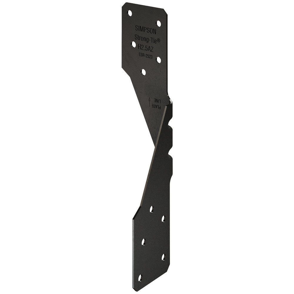 Outdoor Accents® H2.5APC 18-Gauge ZMAX®, Black Powder-Coated Hurricane Tie