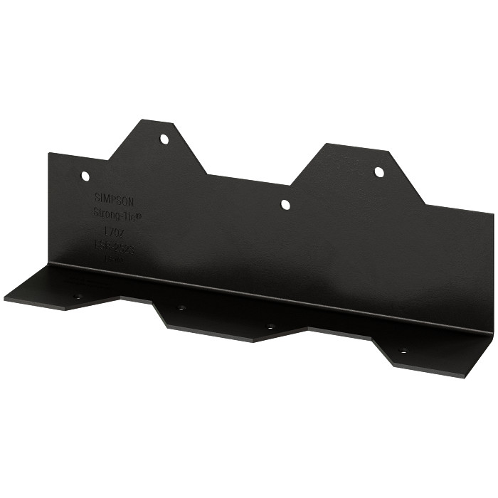 Outdoor Accents® 7 in. 16-Gauge ZMAX®, Black Powder-Coated Reinforcing L Angle