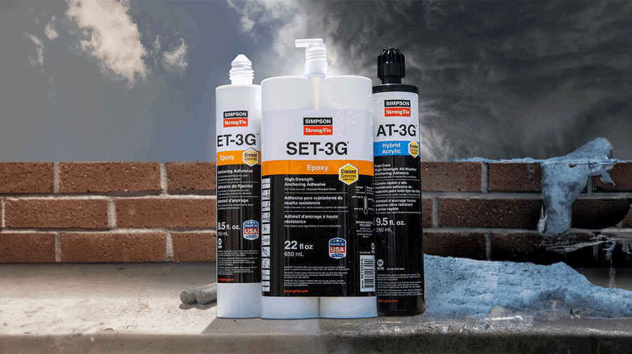 ET-3G, SET-3G and AT-3G products shown as a 3G family of adhesives