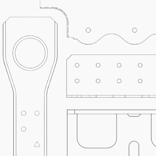Computer drawings of cold-formed-steel connectors