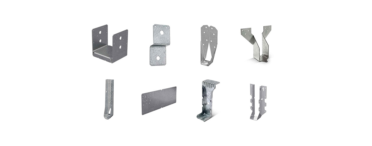 Eight various corrosion resistant Strong-Tie products displayed in a grid format.