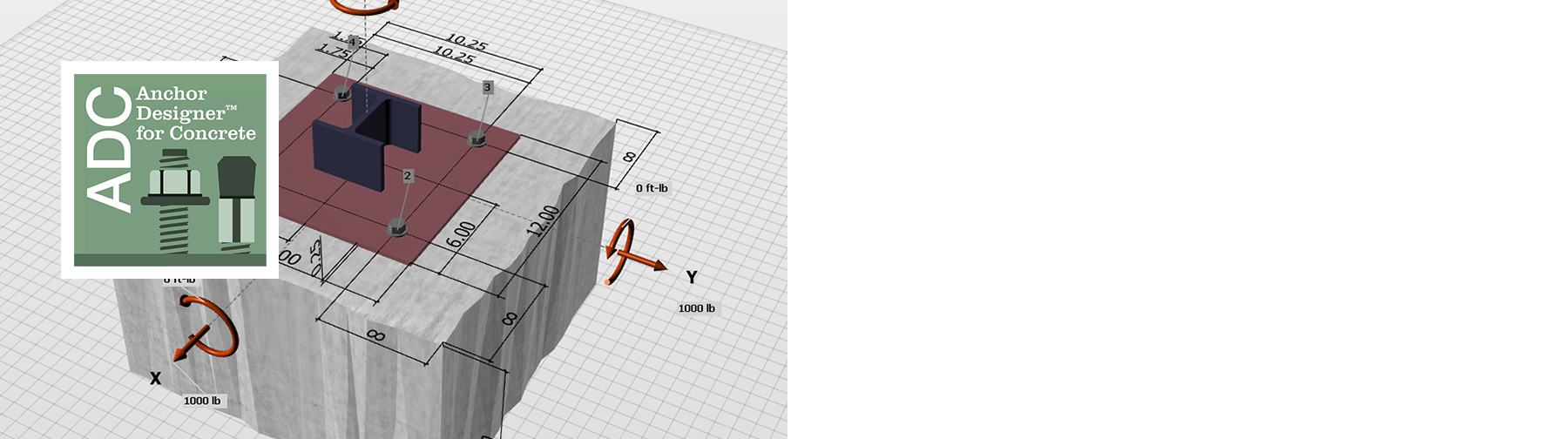 Anchor Designer™ for Concrete screenshot.