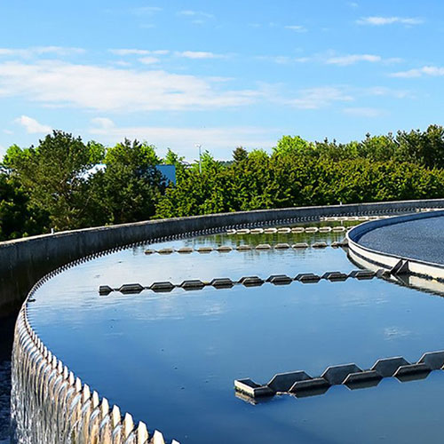 Reflection on water at a water facility