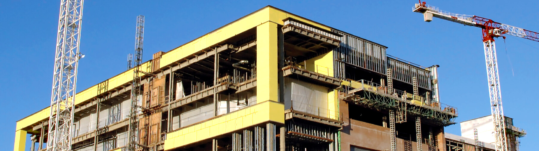 Construction site of an institutional building.