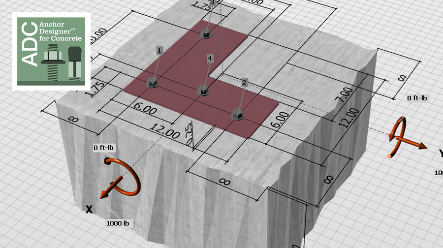 Anchor Designer software interface by Simpson Strong-Tie.