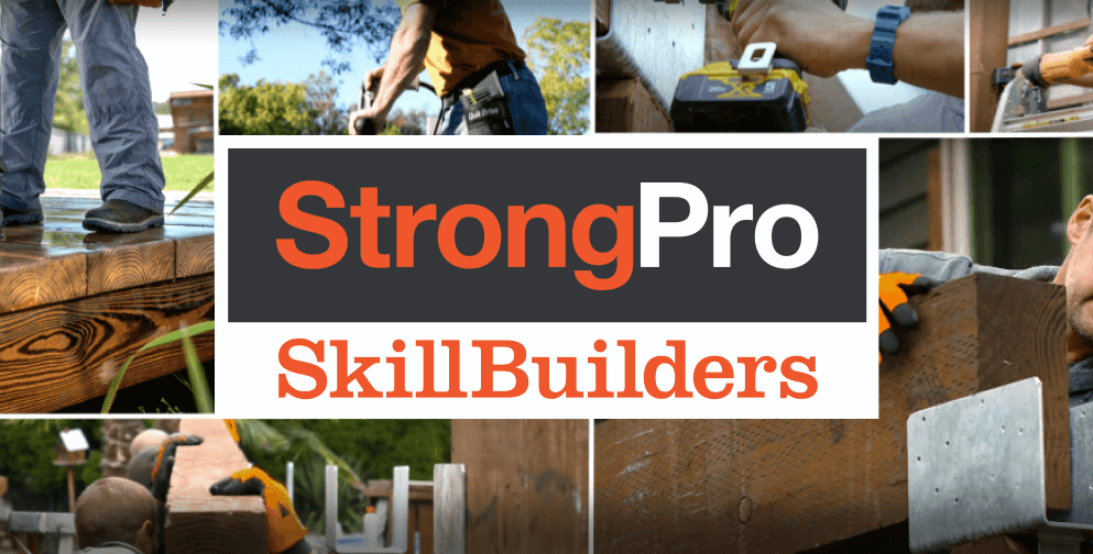 StrongPro SkillBuilders graphic with photographic collage.
